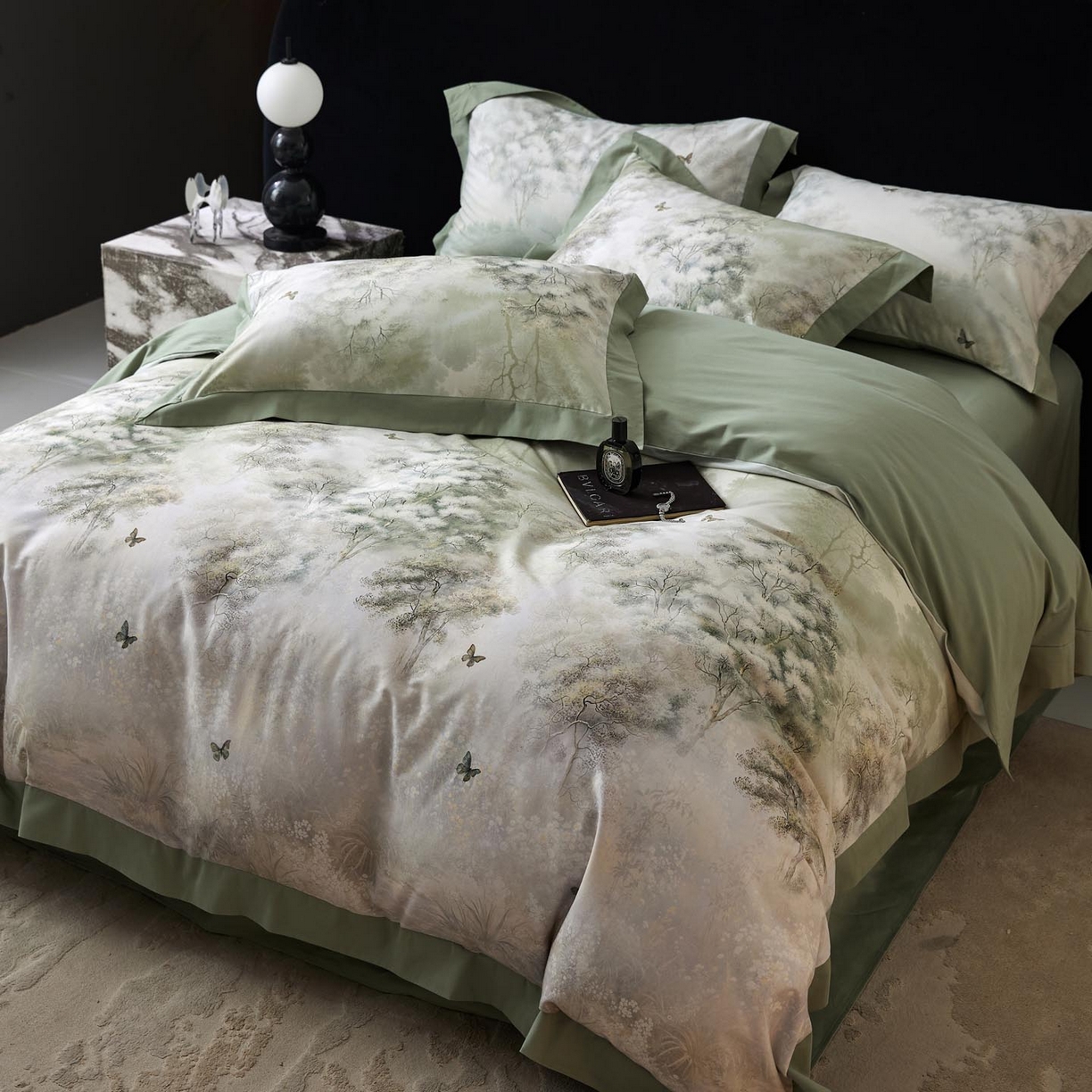 91家纺网 家纺一手货源 找家纺 （总）涵宸家纺 2025新款50S全棉磨毛拼角款四件套【更多花型 联系商家电话：17798859966 微信同号，网站：www.hanchenjf.com】