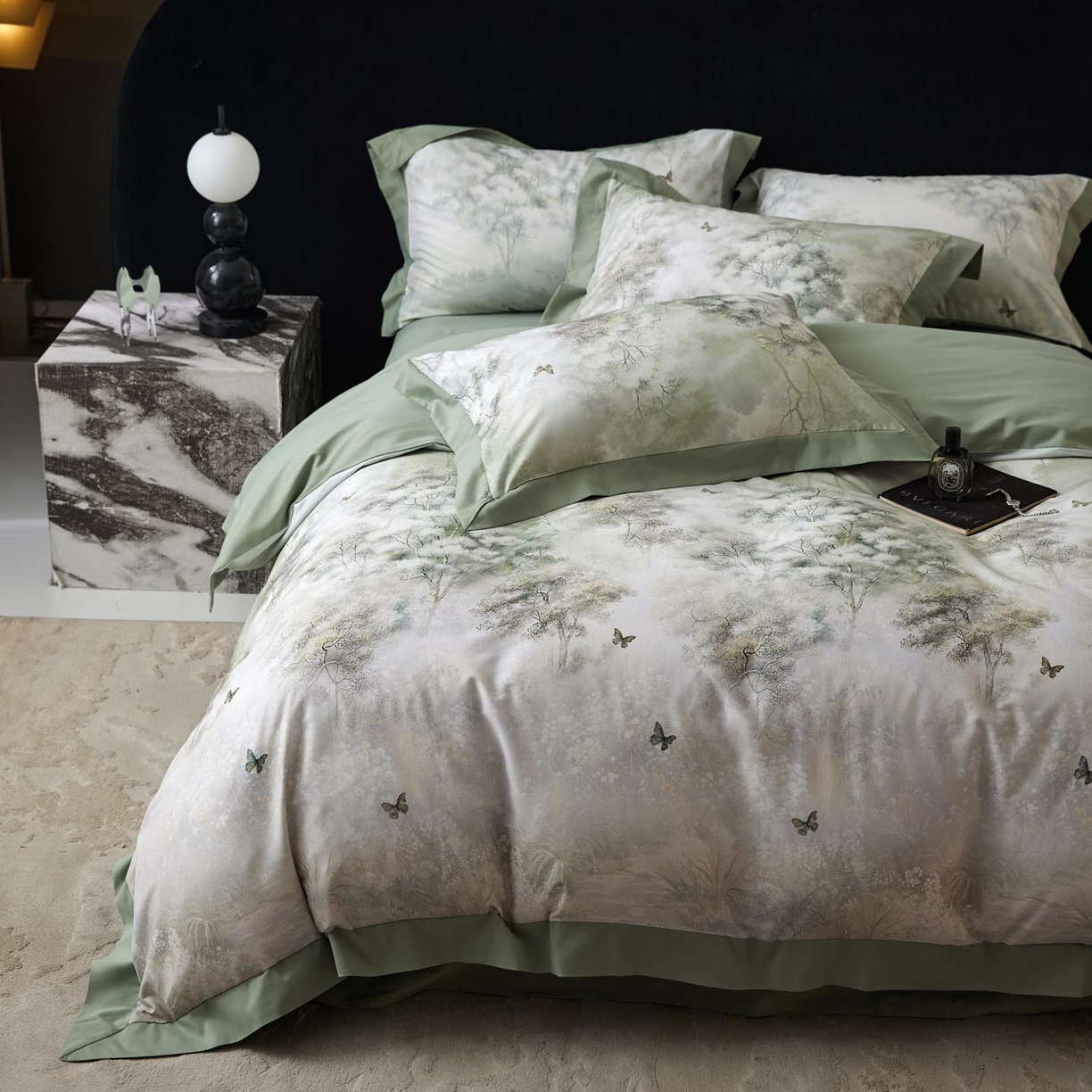 91家纺网 家纺一手货源 找家纺 （总）涵宸家纺 2025新款50S全棉磨毛拼角款四件套【更多花型 联系商家电话：17798859966 微信同号，网站：www.hanchenjf.com】