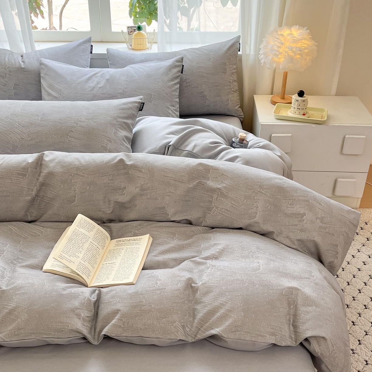 91家纺网 家纺一手货源 找家纺 涵宸家纺 2025新款原棉加厚磨毛印花四件套 光隙