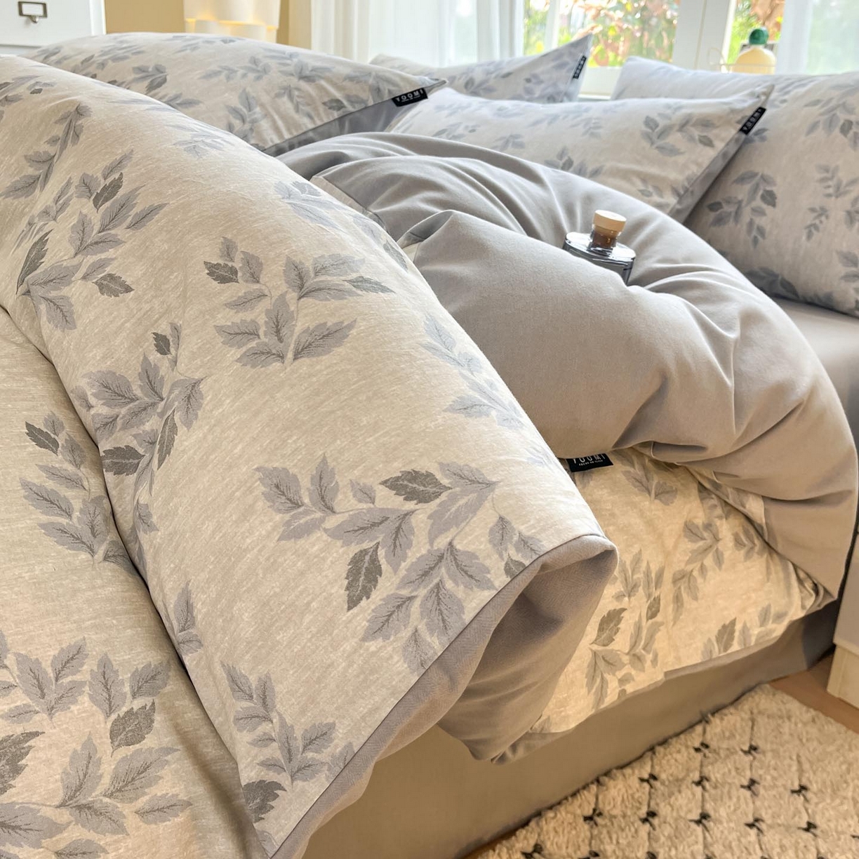 91家纺网 家纺一手货源 找家纺 涵宸家纺 2025新款原棉加厚磨毛印花四件套 光影