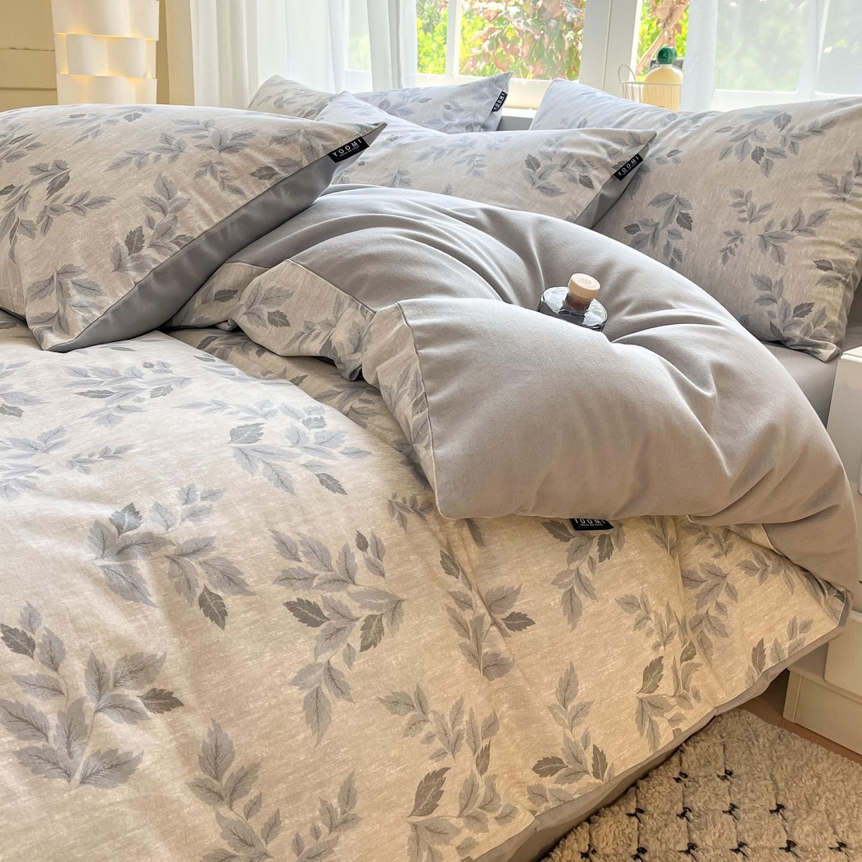 91家纺网 家纺一手货源 找家纺 涵宸家纺 2025新款原棉加厚磨毛印花四件套 光影