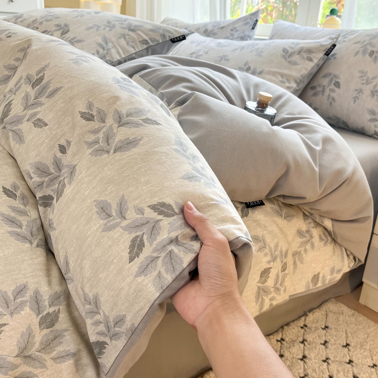 91家纺网 家纺一手货源 找家纺 涵宸家纺 2025新款原棉加厚磨毛印花四件套 光影