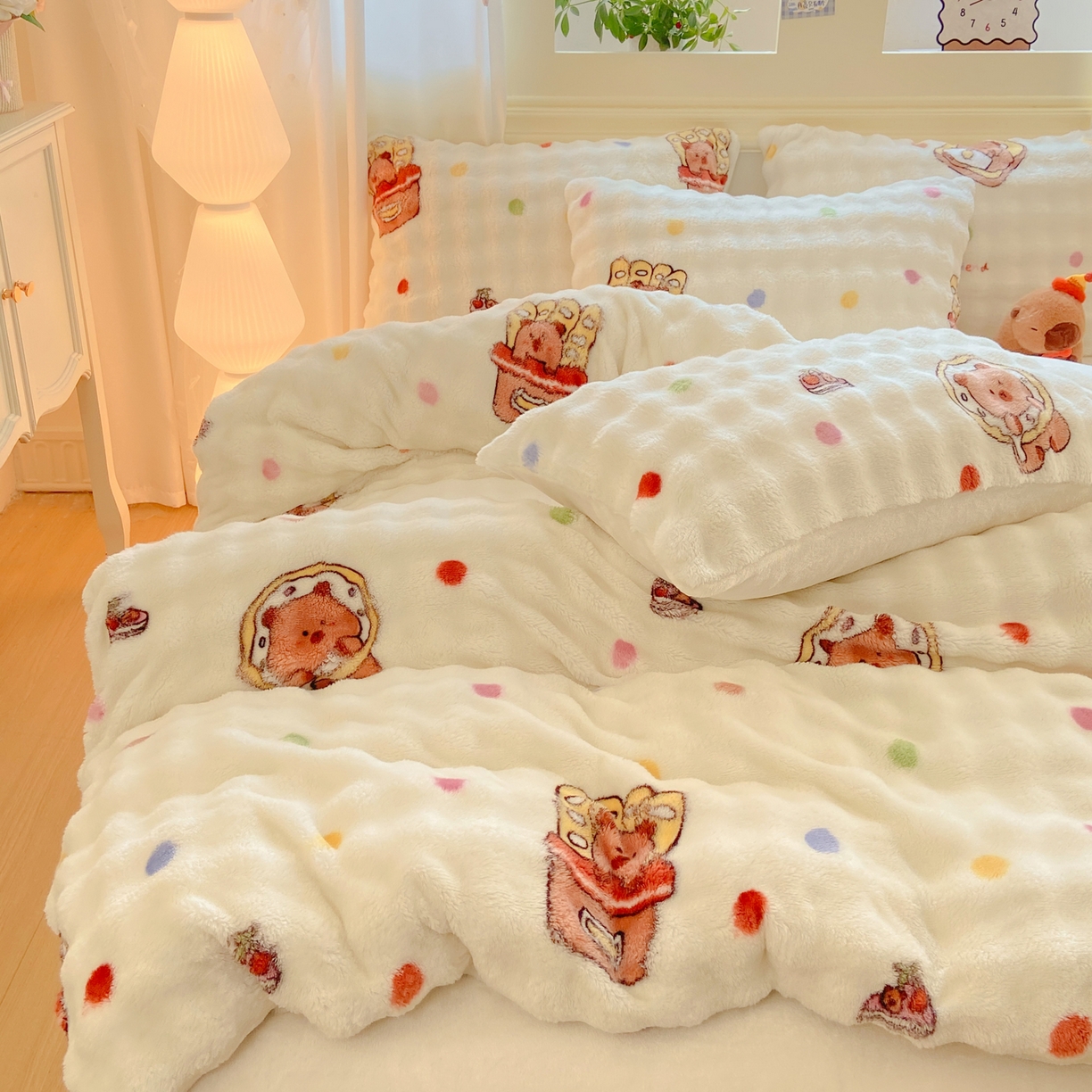 91家纺网 家纺一手货源 找家纺 （总）耐思家纺 2025新款泡泡牛奶绒印花单被套单品被套被套单件