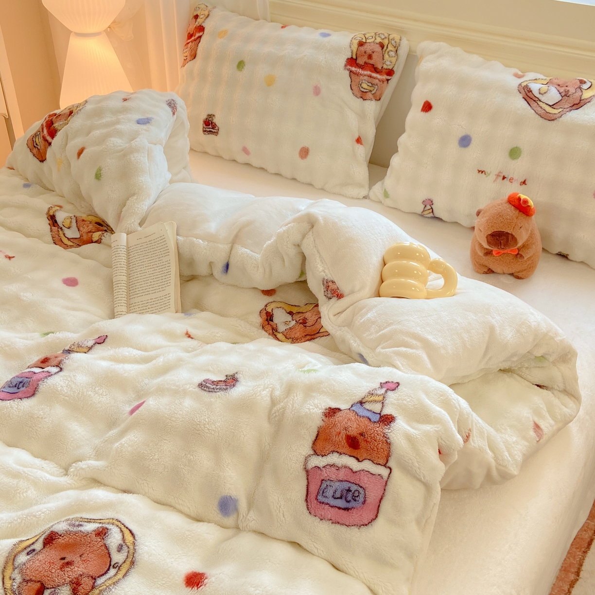 91家纺网 家纺一手货源 找家纺 （总）耐思家纺 2025新款泡泡牛奶绒印花单被套单品被套被套单件