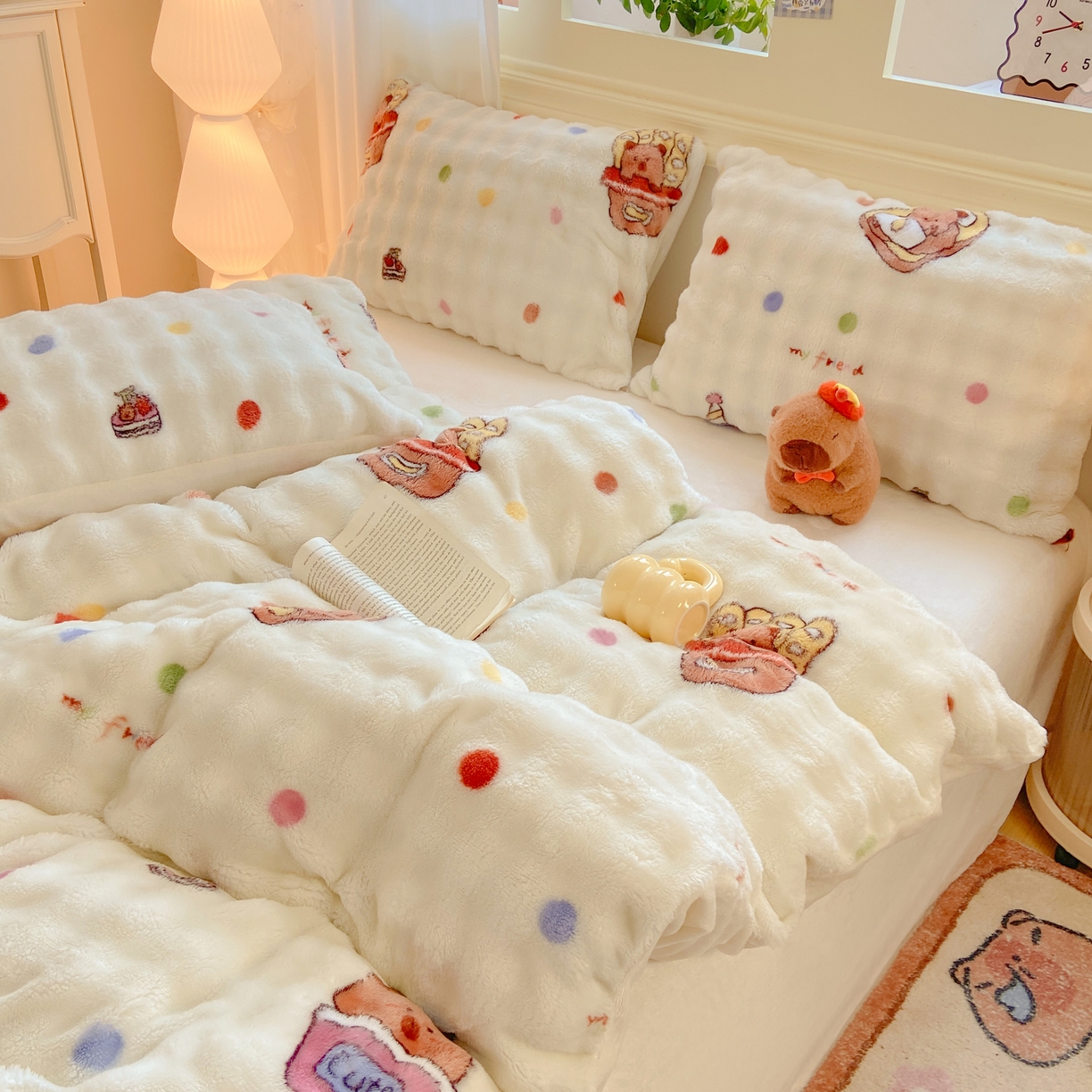 91家纺网 家纺一手货源 找家纺 （总）耐思家纺 2025新款泡泡牛奶绒印花单被套单品被套被套单件