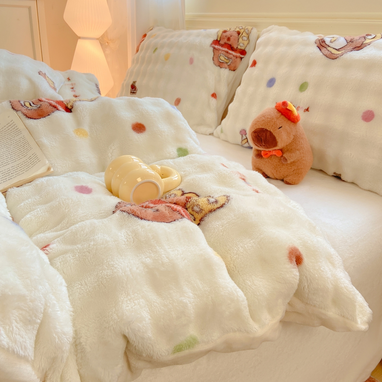 91家纺网 家纺一手货源 找家纺 （总）耐思家纺 2025新款泡泡牛奶绒印花单被套单品被套被套单件