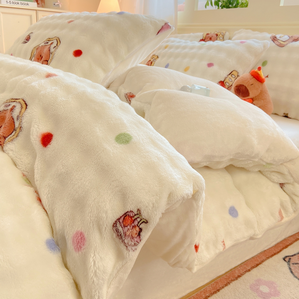 91家纺网 家纺一手货源 找家纺 （总）耐思家纺 2025新款泡泡牛奶绒印花单被套单品被套被套单件