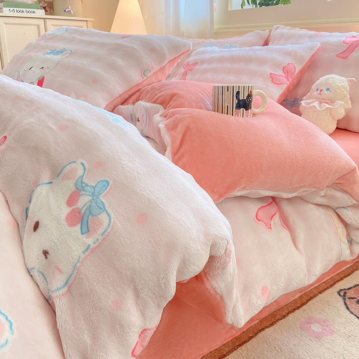 91家纺网 家纺一手货源 找家纺 （总）耐思家纺 2025新款泡泡牛奶绒印花单被套单品被套被套单件