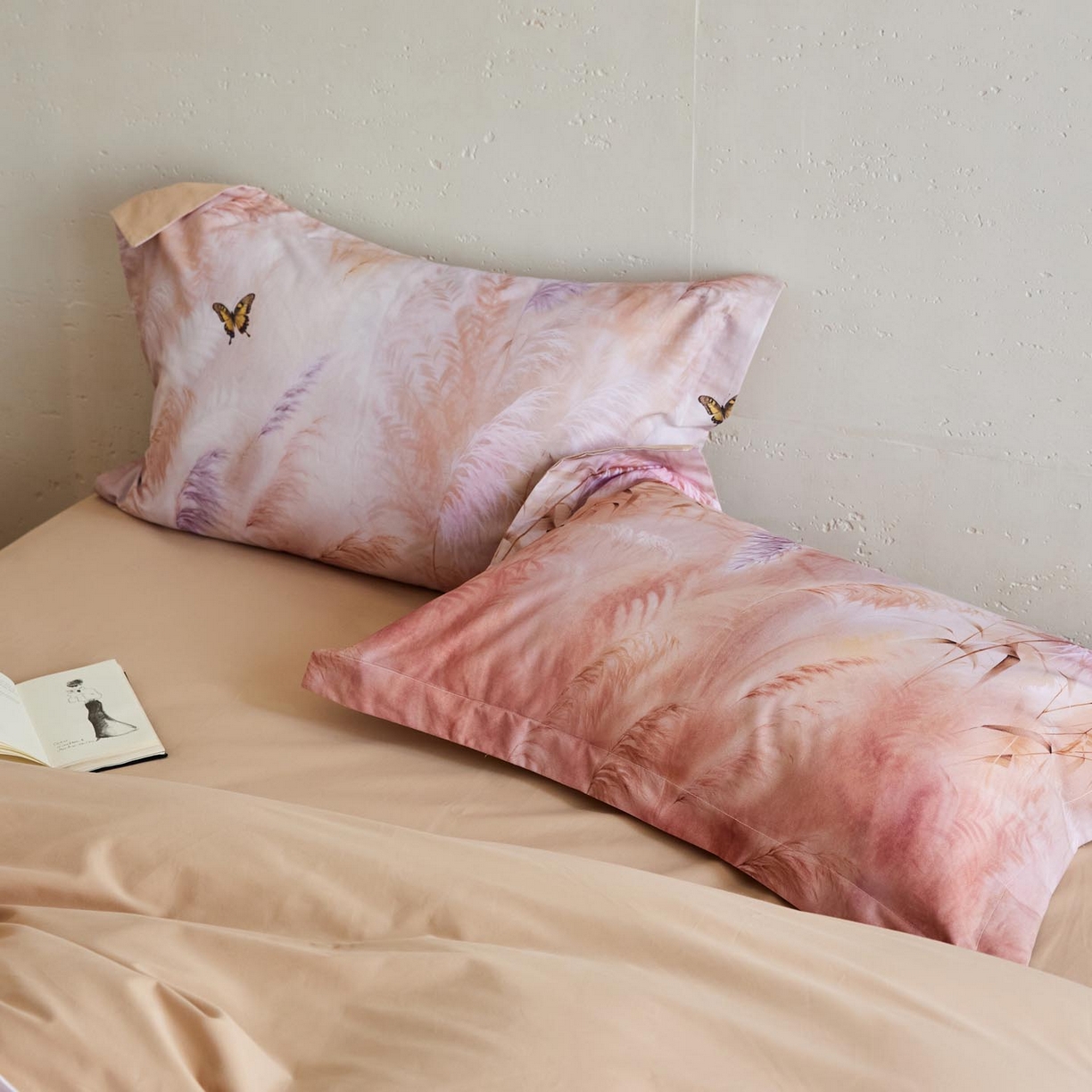 91家纺网 家纺一手货源 找家纺 涵宸家纺 2025新款50S磨毛基础款四件套【更多花型 联系商家电话：17798859966 微信同号，网站：www.hanchenjf.com】 黛芙妮（粉）