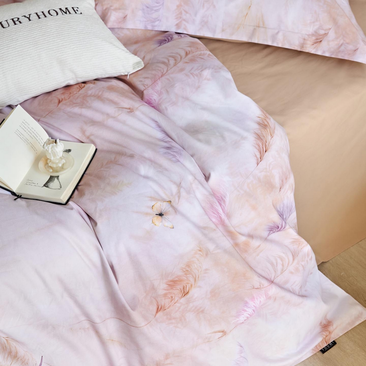 91家纺网 家纺一手货源 找家纺 涵宸家纺 2025新款50S磨毛基础款四件套【更多花型 联系商家电话：17798859966 微信同号，网站：www.hanchenjf.com】 黛芙妮（粉）