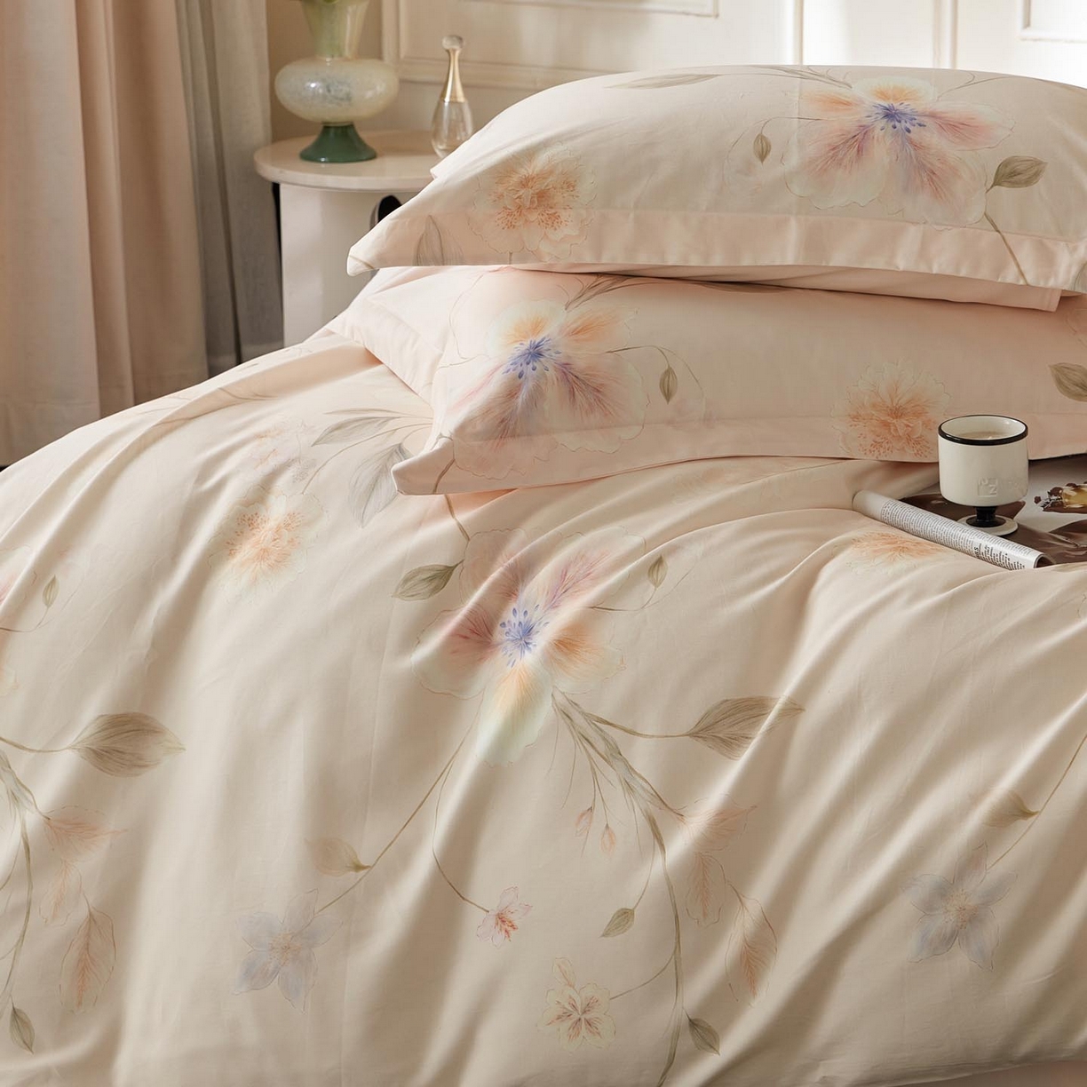 91家纺网 家纺一手货源 找家纺 涵宸家纺 2025新款50S磨毛基础款四件套【更多花型 联系商家电话：17798859966 微信同号，网站：www.hanchenjf.com】 芳玉华