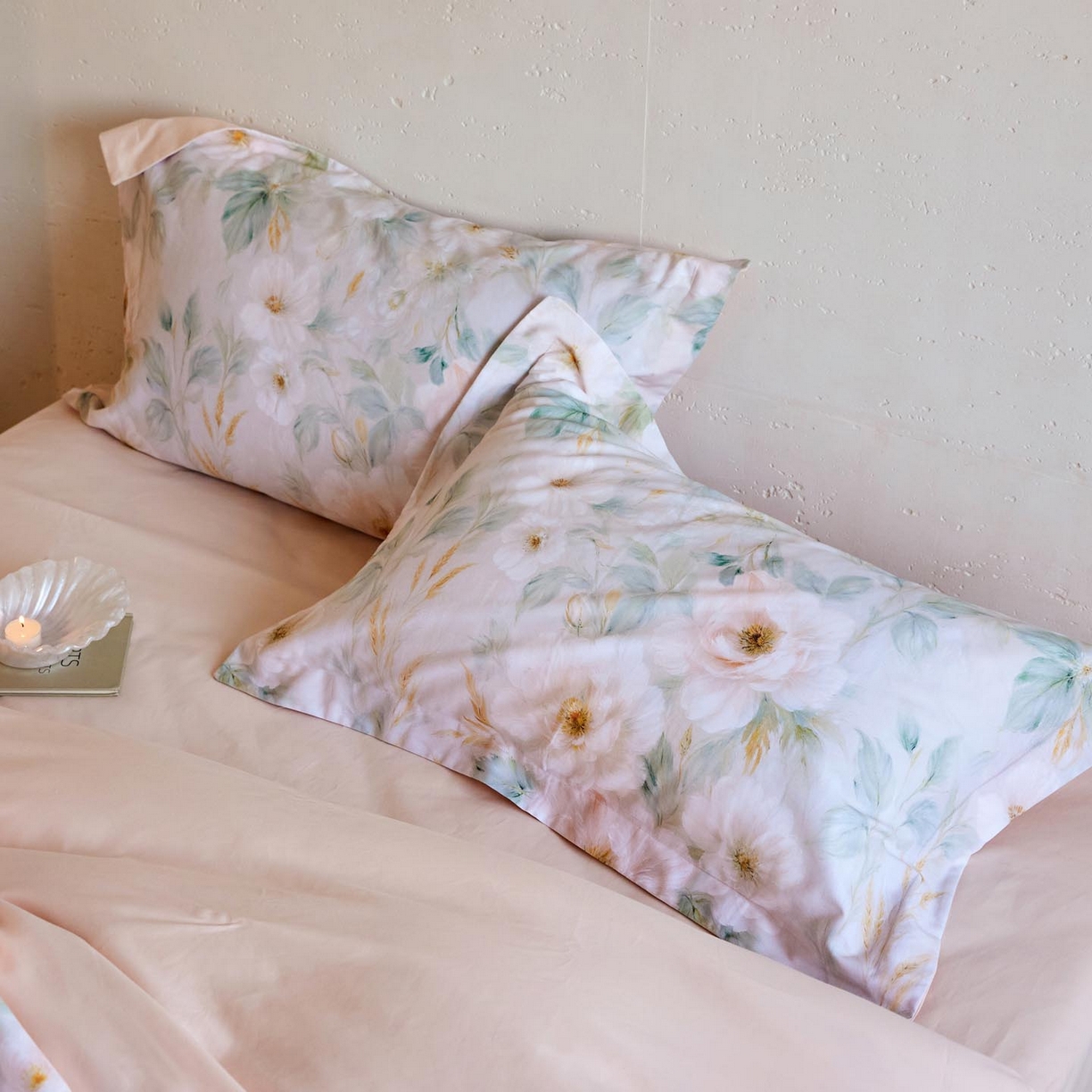 91家纺网 家纺一手货源 找家纺 涵宸家纺 2025新款50S磨毛基础款四件套【更多花型 联系商家电话：17798859966 微信同号，网站：www.hanchenjf.com】 花滤间（绿）