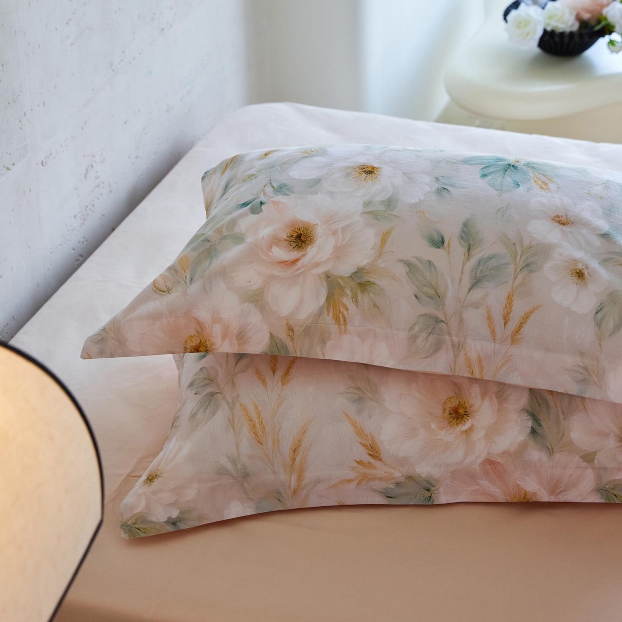 91家纺网 家纺一手货源 找家纺 涵宸家纺 2025新款50S磨毛基础款四件套【更多花型 联系商家电话：17798859966 微信同号，网站：www.hanchenjf.com】 花滤间（绿）