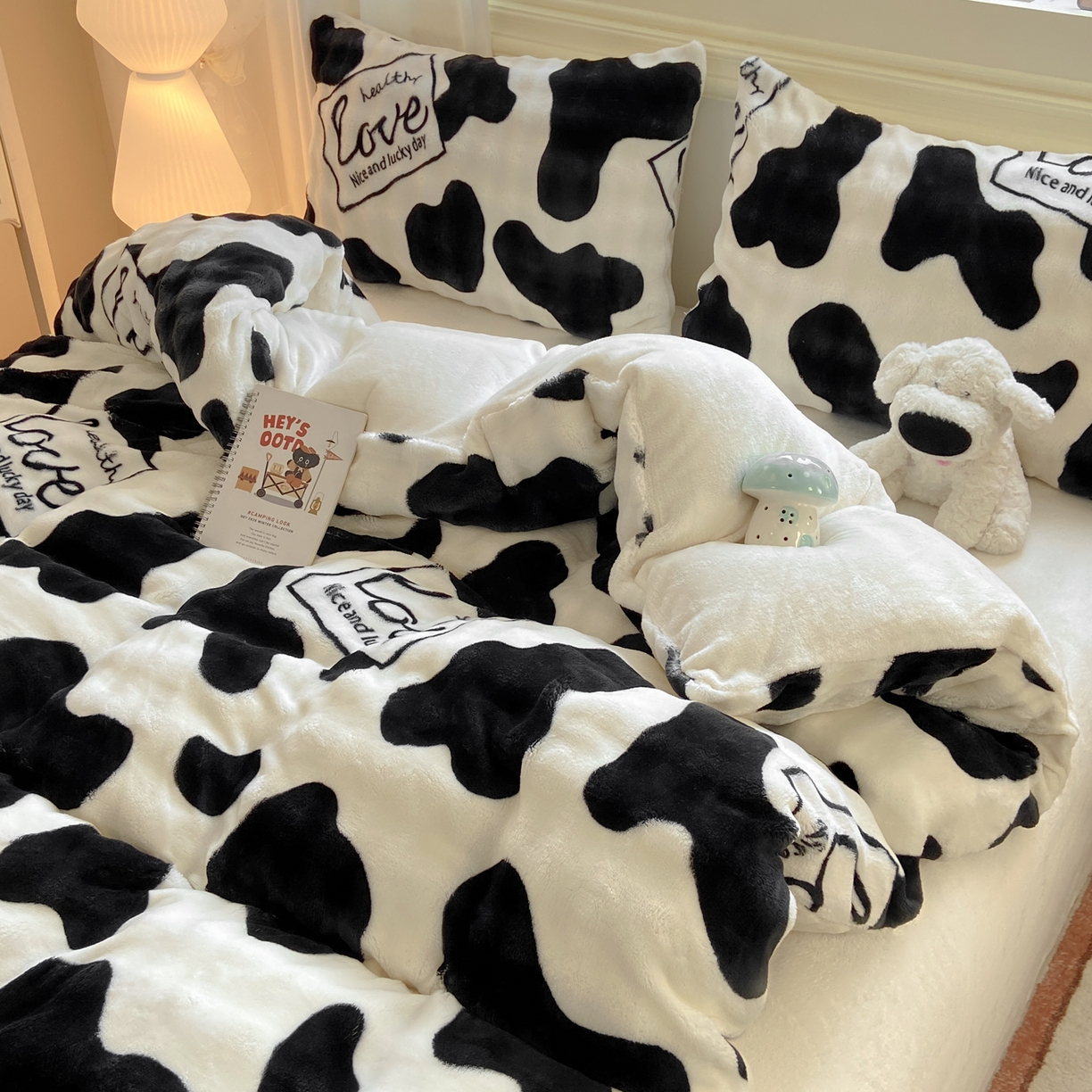 91家纺网 家纺一手货源 找家纺 耐思家纺 2025新款泡泡牛奶绒印花单被套单品被套被套单件 泡泡-萌牛