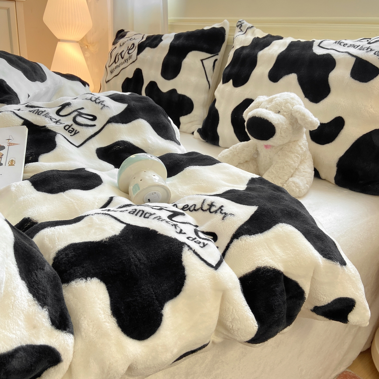 91家纺网 家纺一手货源 找家纺 耐思家纺 2025新款泡泡牛奶绒印花单被套单品被套被套单件 泡泡-萌牛