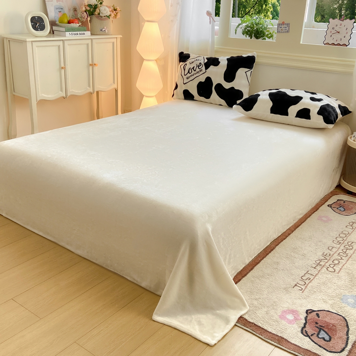 91家纺网 家纺一手货源 找家纺 耐思家纺 2025新款泡泡牛奶绒印花单被套单品被套被套单件 泡泡-萌牛