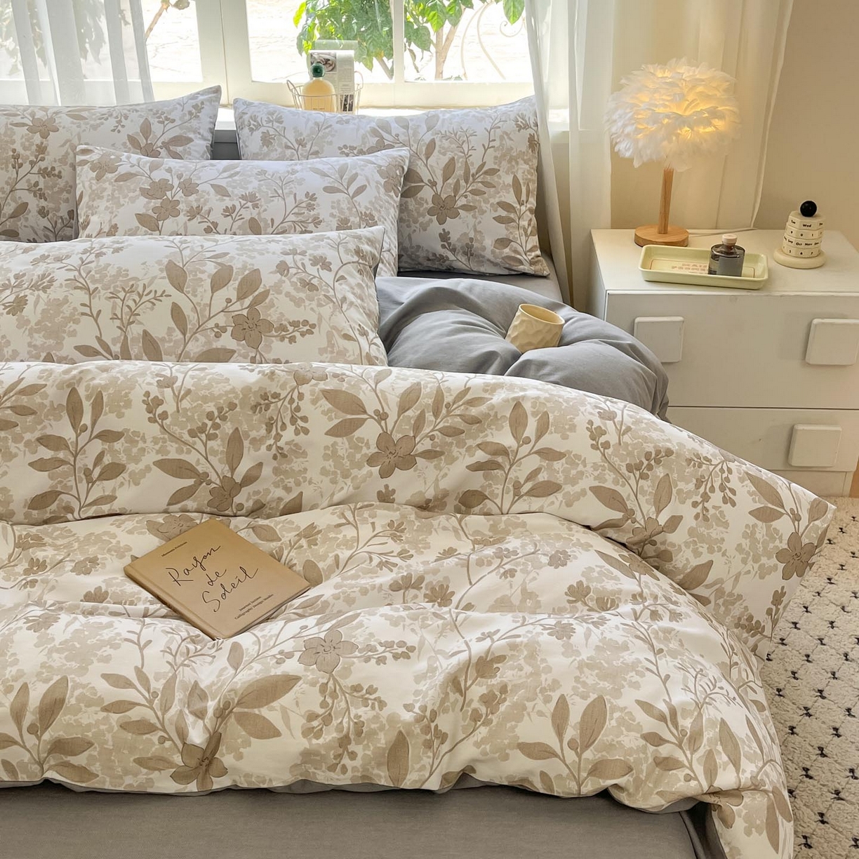 91家纺网 家纺一手货源 找家纺 涵宸家纺 2025新款原棉加厚磨毛印花四件套 魅影