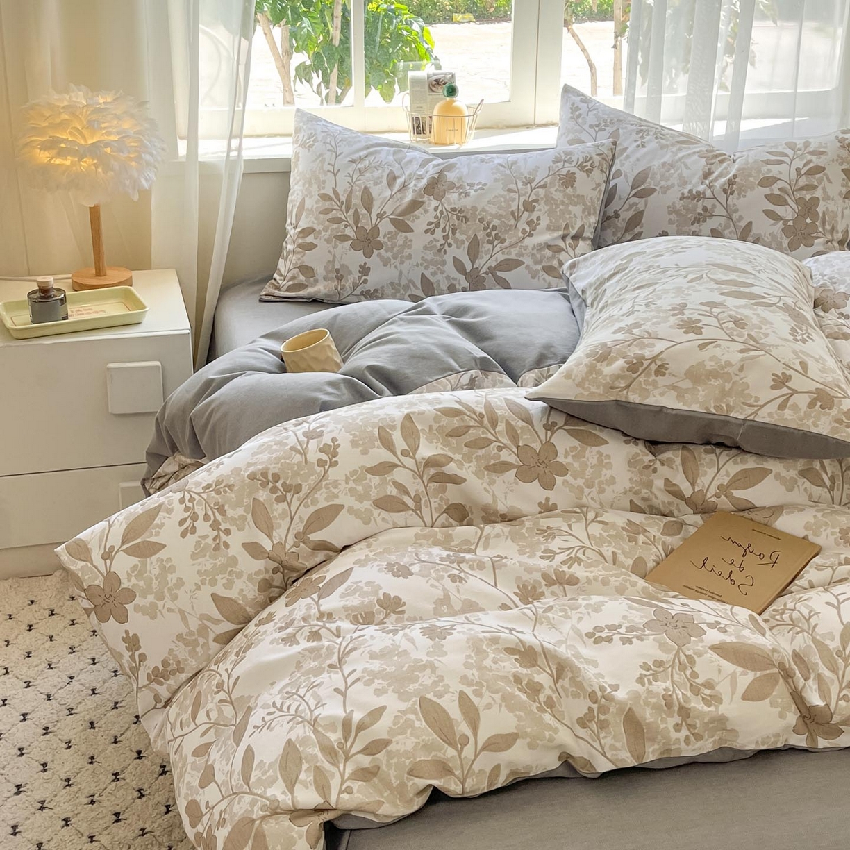 91家纺网 家纺一手货源 找家纺 涵宸家纺 2025新款原棉加厚磨毛印花四件套 魅影