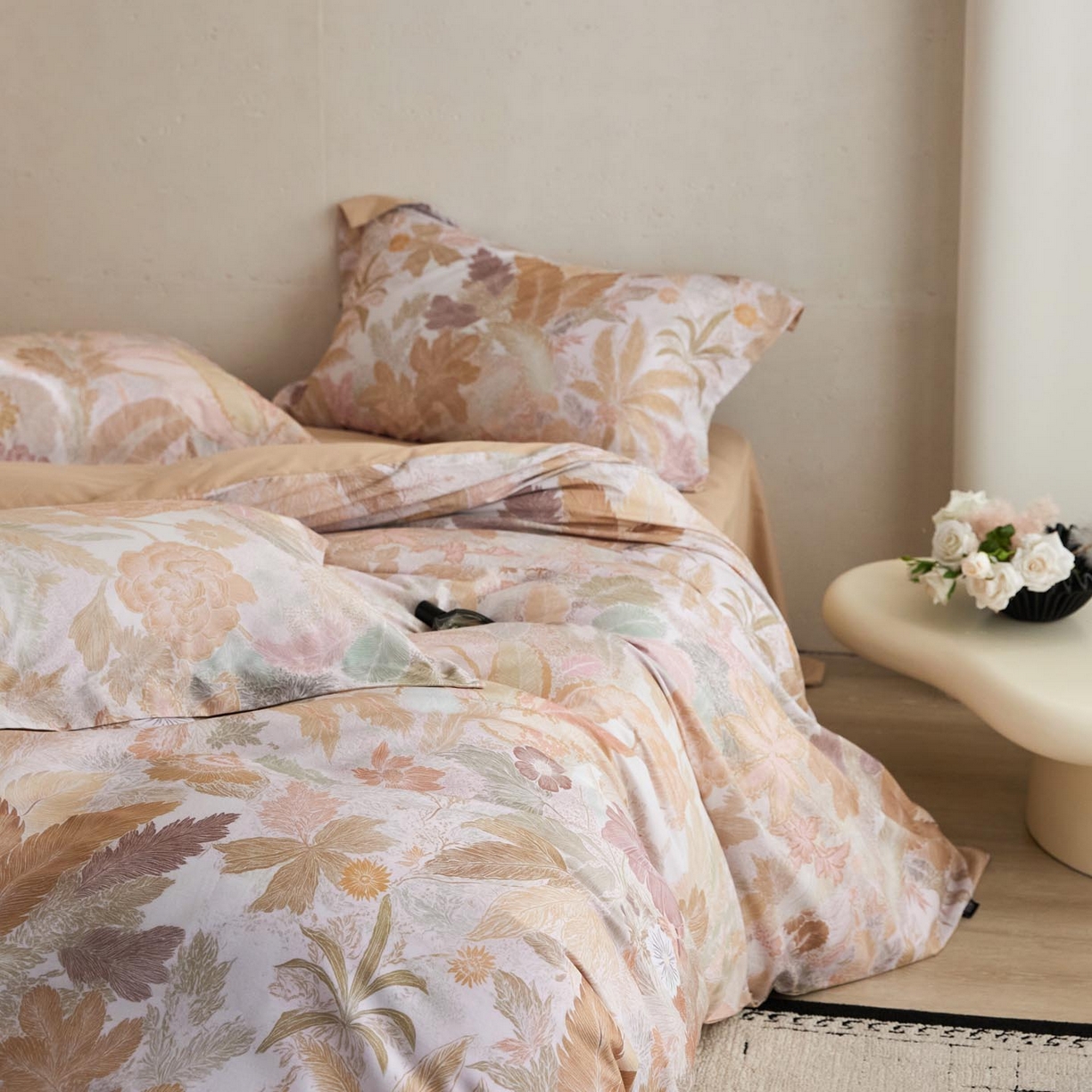 91家纺网 家纺一手货源 找家纺 涵宸家纺 2025新款50S磨毛基础款四件套【更多花型 联系商家电话：17798859966 微信同号，网站：www.hanchenjf.com】 美洛迪（黄）