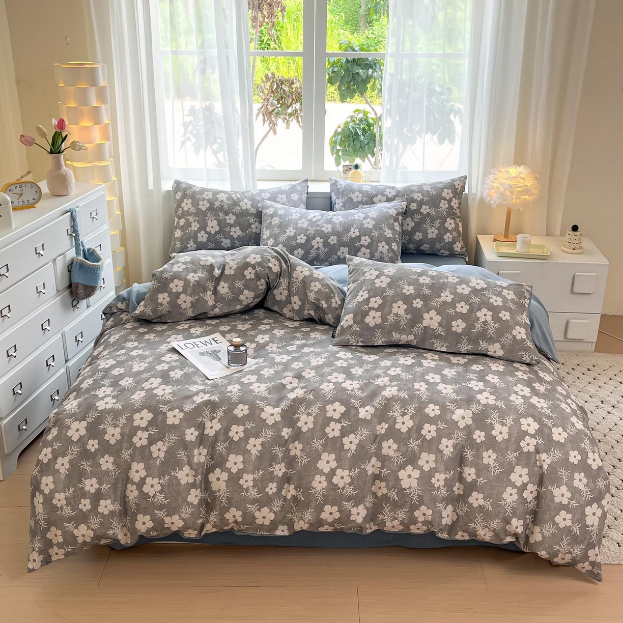 涵宸家纺 2025新款原棉加厚磨毛印花四件套 凝芳