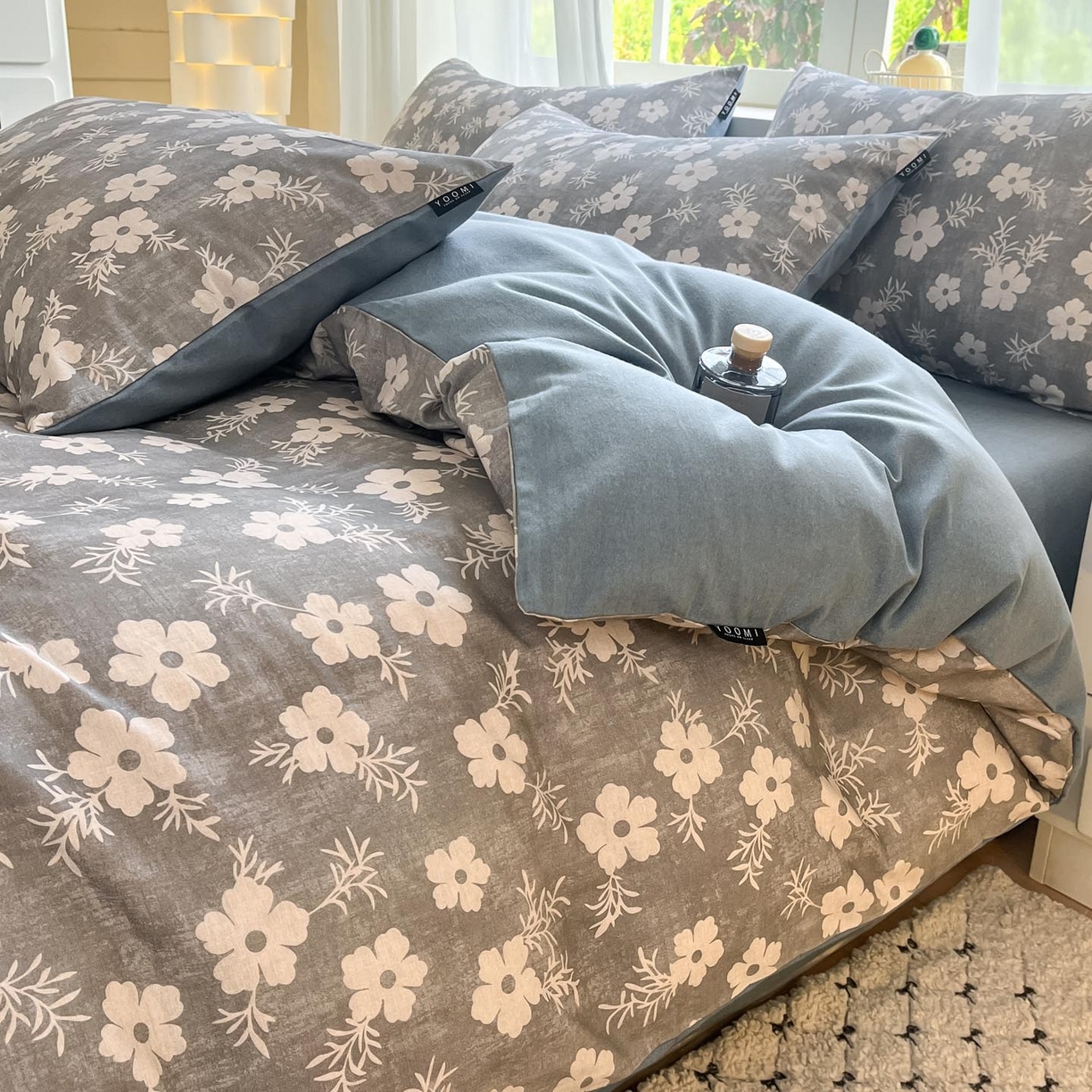 91家纺网 家纺一手货源 找家纺 涵宸家纺 2025新款原棉加厚磨毛印花四件套 凝芳