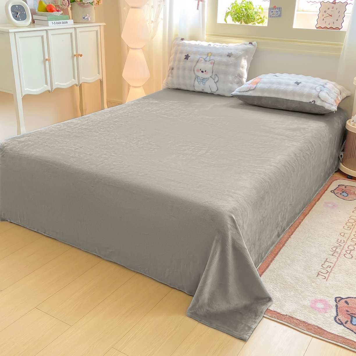 91家纺网 家纺一手货源 找家纺 耐思家纺 2025新款泡泡牛奶绒印花单被套单品被套被套单件 泡泡-欢乐狗狗