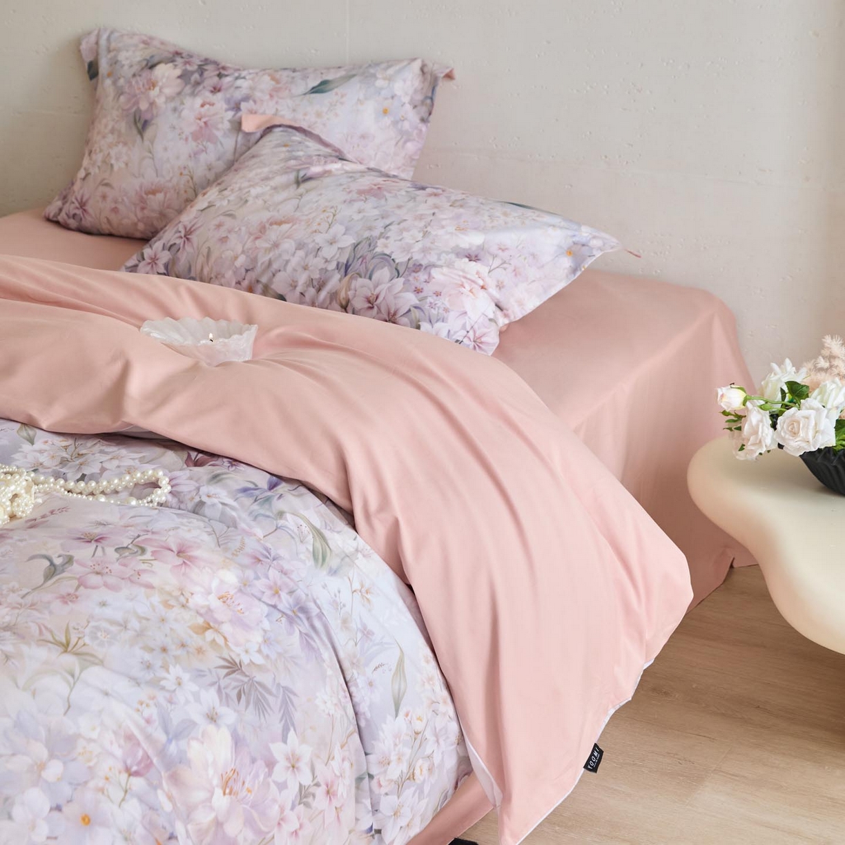 91家纺网 家纺一手货源 找家纺 涵宸家纺 2025新款50S磨毛基础款四件套【更多花型 联系商家电话：17798859966 微信同号，网站：www.hanchenjf.com】 嶶安妮（紫）