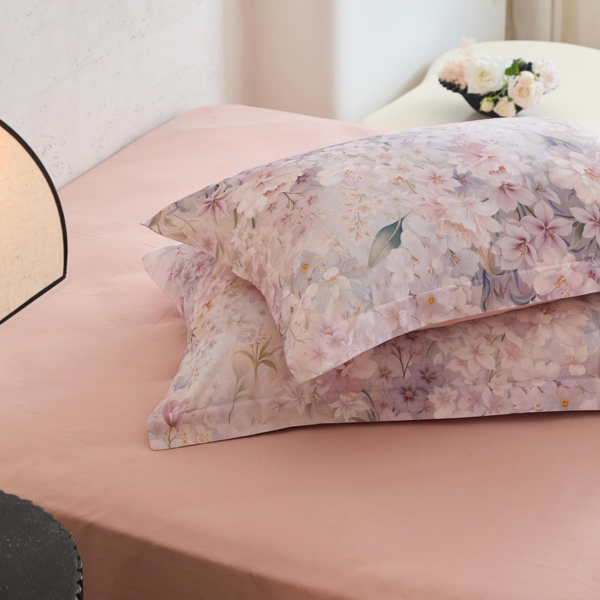 91家纺网 家纺一手货源 找家纺 涵宸家纺 2025新款50S磨毛基础款四件套【更多花型 联系商家电话：17798859966 微信同号，网站：www.hanchenjf.com】 嶶安妮（紫）