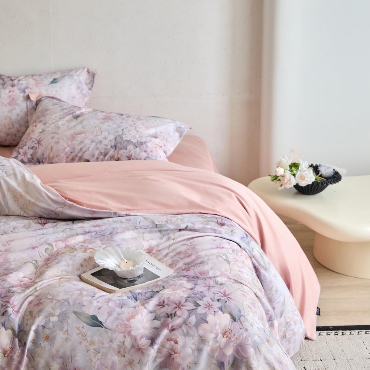 91家纺网 家纺一手货源 找家纺 涵宸家纺 2025新款50S磨毛基础款四件套【更多花型 联系商家电话：17798859966 微信同号，网站：www.hanchenjf.com】 嶶安妮（紫）