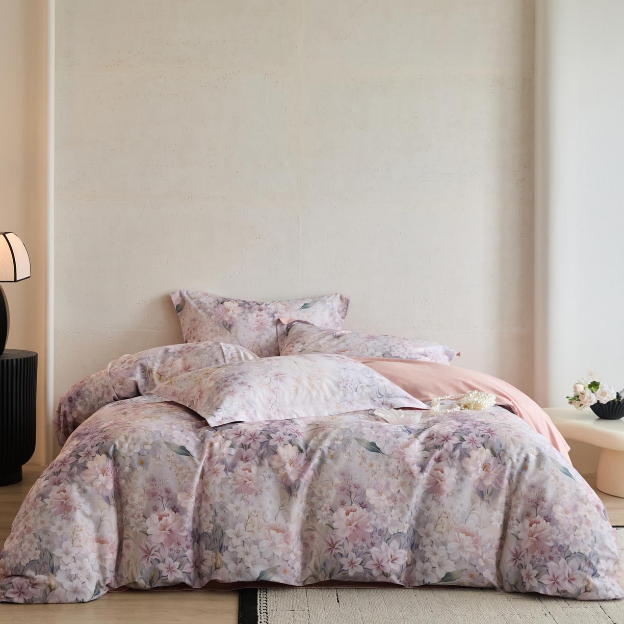 91家纺网 家纺一手货源 找家纺 涵宸家纺 2025新款50S磨毛基础款四件套【更多花型 联系商家电话：17798859966 微信同号，网站：www.hanchenjf.com】 嶶安妮（紫）