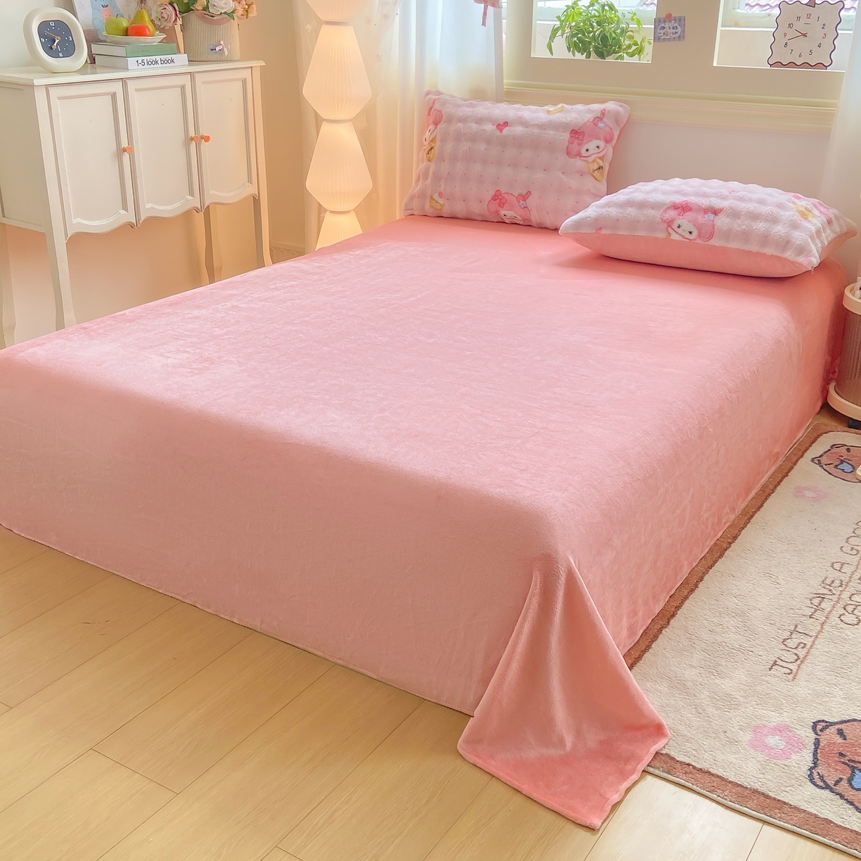 91家纺网 家纺一手货源 找家纺 耐思家纺 2025新款泡泡牛奶绒印花单被套单品被套被套单件 泡泡-美乐迪