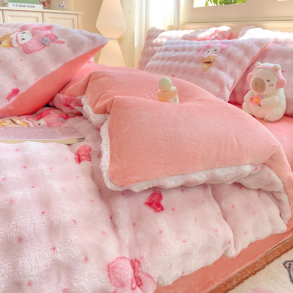 91家纺网 家纺一手货源 找家纺 耐思家纺 2025新款泡泡牛奶绒印花单被套单品被套被套单件 泡泡-美乐迪