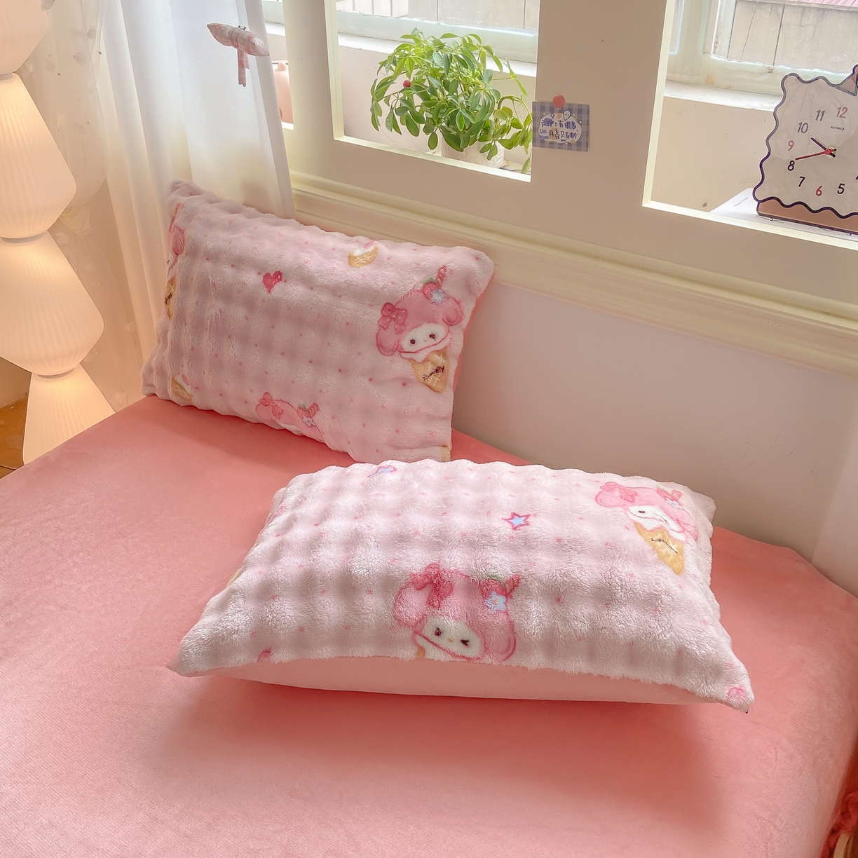 91家纺网 家纺一手货源 找家纺 耐思家纺 2025新款泡泡牛奶绒印花单被套单品被套被套单件 泡泡-美乐迪