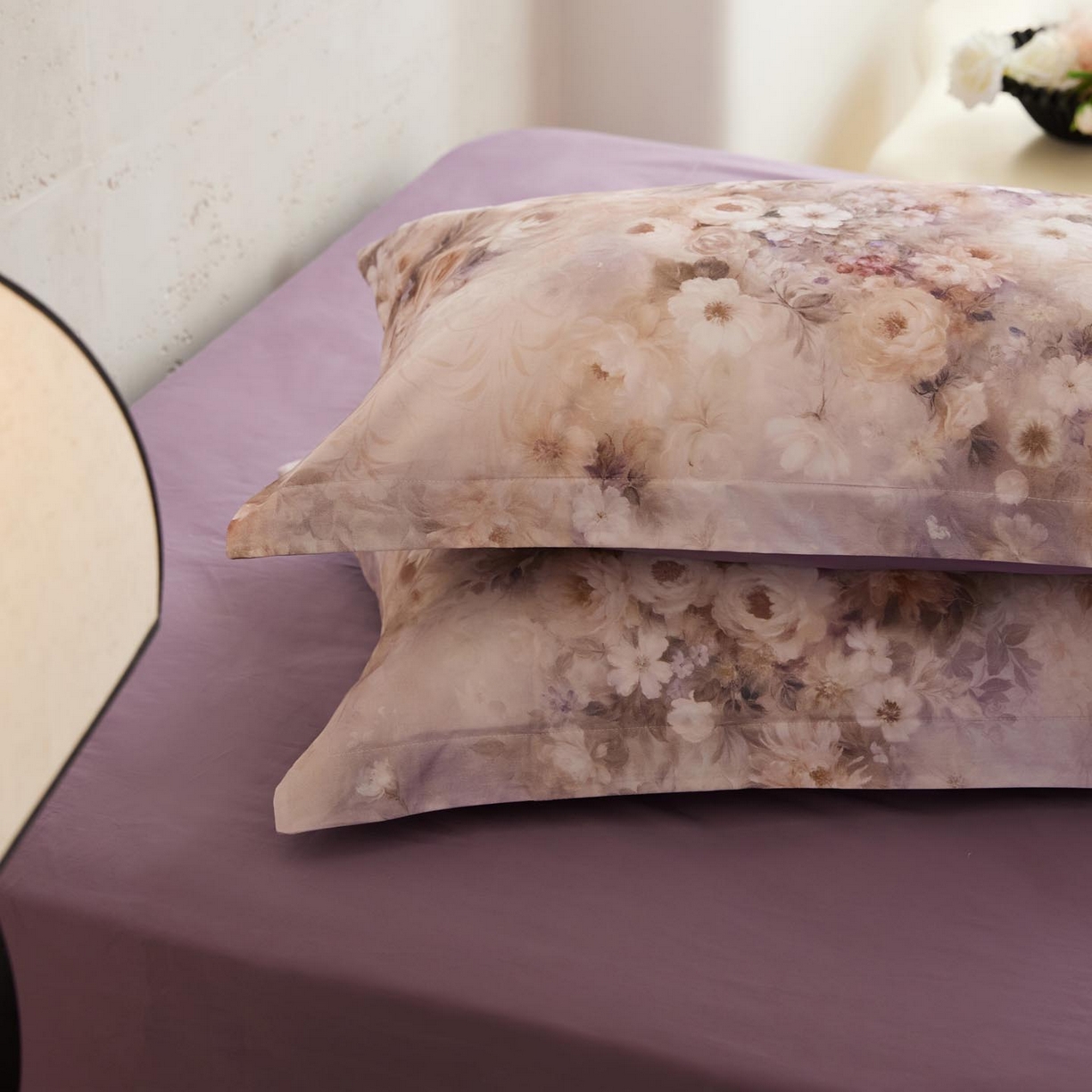 91家纺网 家纺一手货源 找家纺 涵宸家纺 2025新款50S磨毛基础款四件套【更多花型 联系商家电话：17798859966 微信同号，网站：www.hanchenjf.com】 馨菲（紫）