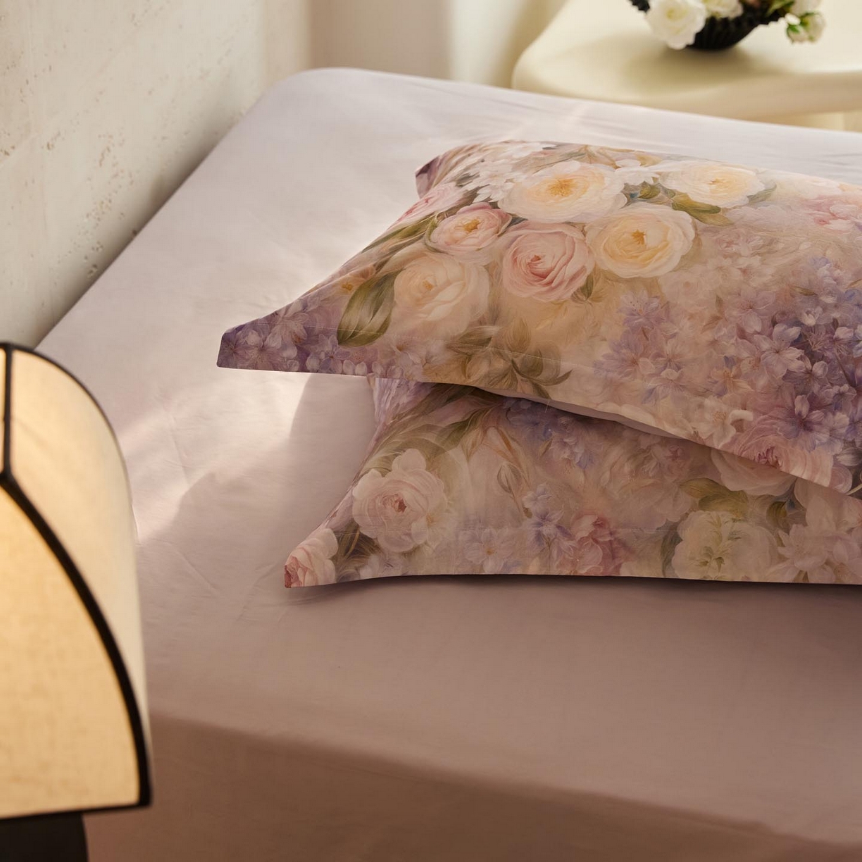 91家纺网 家纺一手货源 找家纺 涵宸家纺 2025新款50S磨毛基础款四件套【更多花型 联系商家电话：17798859966 微信同号，网站：www.hanchenjf.com】 伊莉丝（粉）