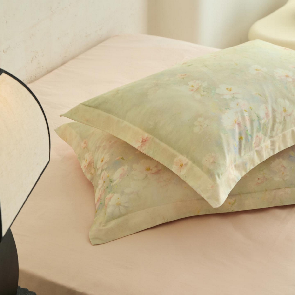 91家纺网 家纺一手货源 找家纺 涵宸家纺 2025新款50S磨毛基础款四件套【更多花型 联系商家电话：17798859966 微信同号，网站：www.hanchenjf.com】 樱洛（绿）