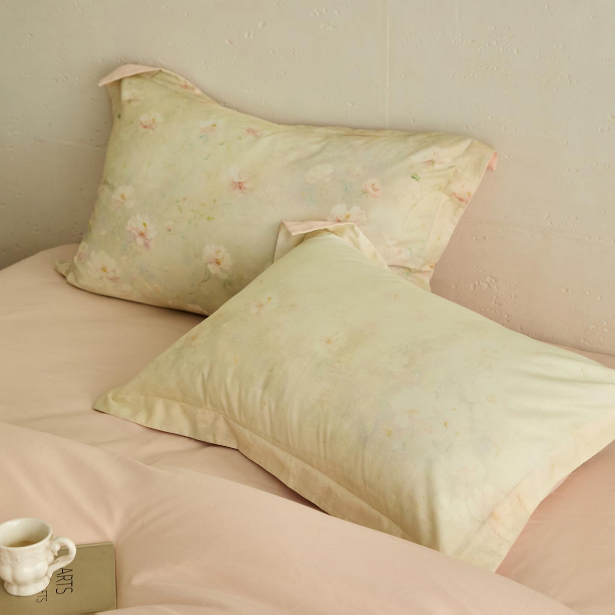 91家纺网 家纺一手货源 找家纺 涵宸家纺 2025新款50S磨毛基础款四件套【更多花型 联系商家电话：17798859966 微信同号，网站：www.hanchenjf.com】 樱洛（绿）