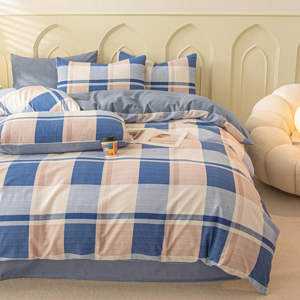 91家纺网 家纺一手货源 找家纺 涵宸家纺 2025新款原棉加厚磨毛印花四件套 普罗旺斯