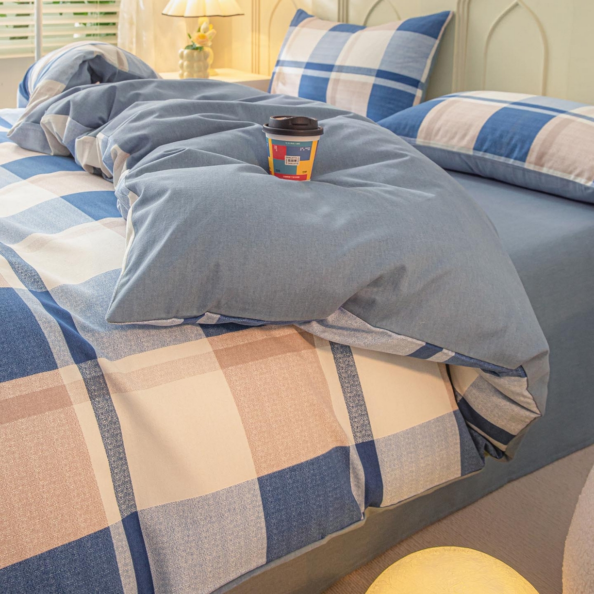 91家纺网 家纺一手货源 找家纺 涵宸家纺 2025新款原棉加厚磨毛印花四件套 普罗旺斯