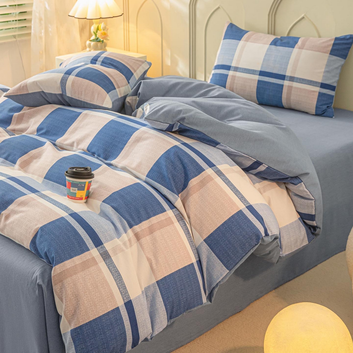 91家纺网 家纺一手货源 找家纺 涵宸家纺 2025新款原棉加厚磨毛印花四件套 普罗旺斯