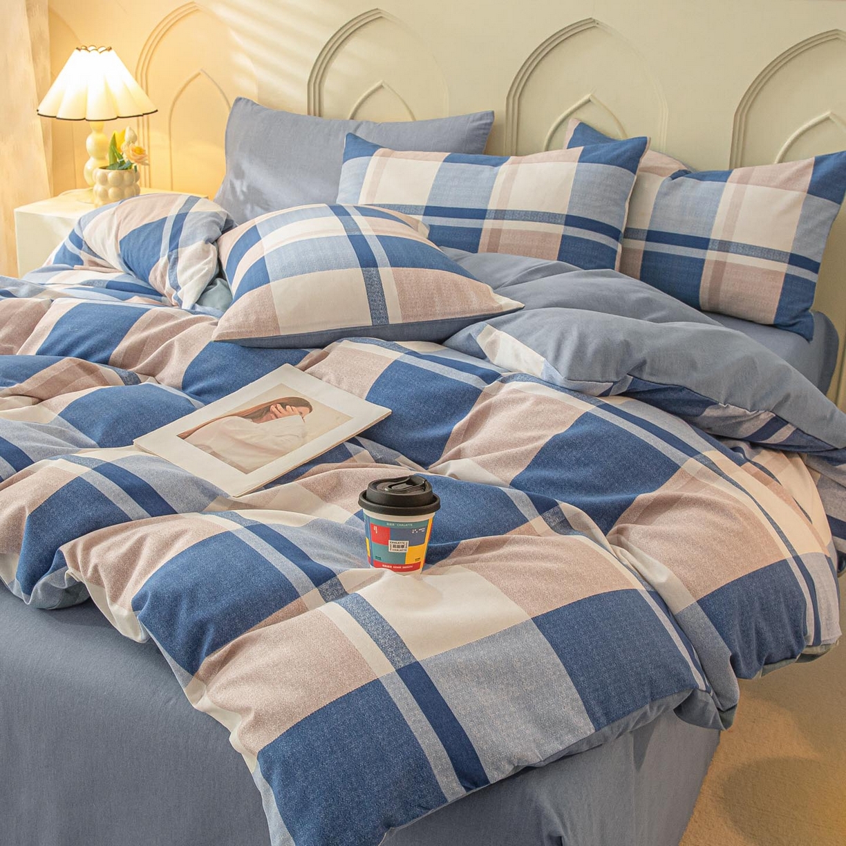 91家纺网 家纺一手货源 找家纺 涵宸家纺 2025新款原棉加厚磨毛印花四件套 普罗旺斯