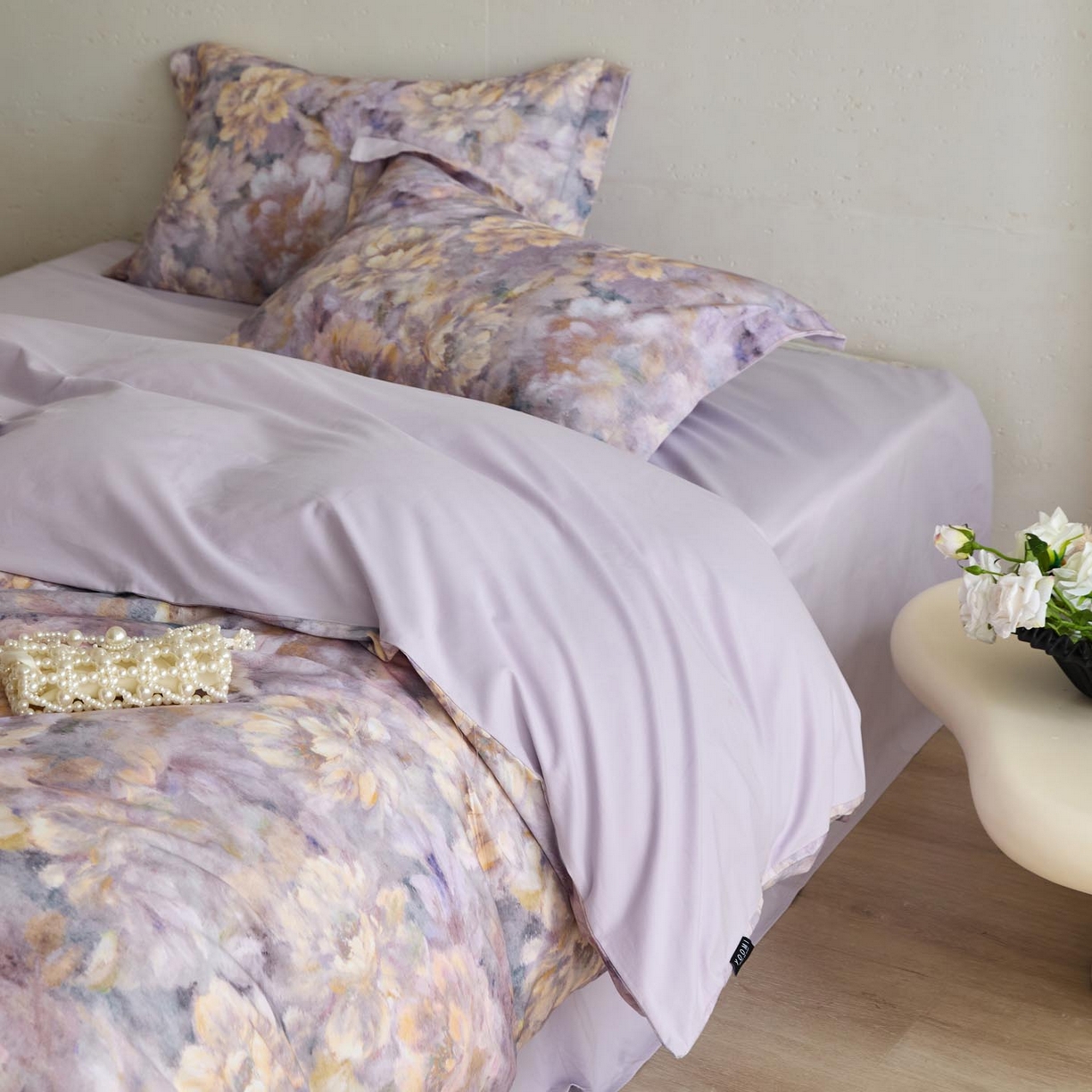 91家纺网 家纺一手货源 找家纺 涵宸家纺 2025新款50S磨毛基础款四件套【更多花型 联系商家电话：17798859966 微信同号，网站：www.hanchenjf.com】 织春涧