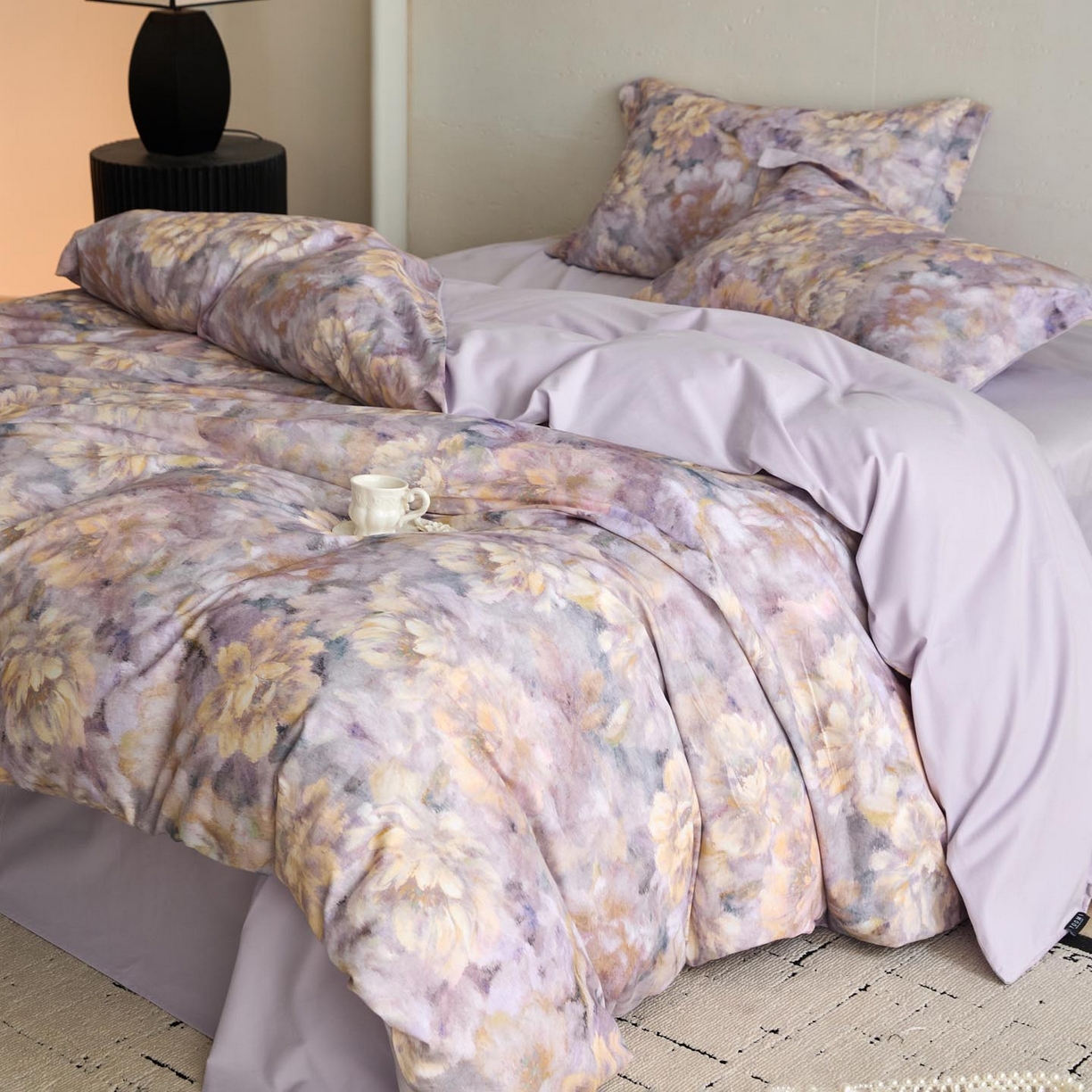 91家纺网 家纺一手货源 找家纺 涵宸家纺 2025新款50S磨毛基础款四件套【更多花型 联系商家电话：17798859966 微信同号，网站：www.hanchenjf.com】 织春涧