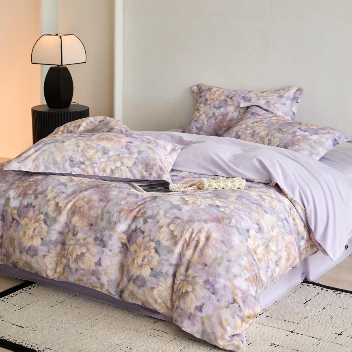 91家纺网 家纺一手货源 找家纺 涵宸家纺 2025新款50S磨毛基础款四件套【更多花型 联系商家电话：17798859966 微信同号，网站：www.hanchenjf.com】 织春涧