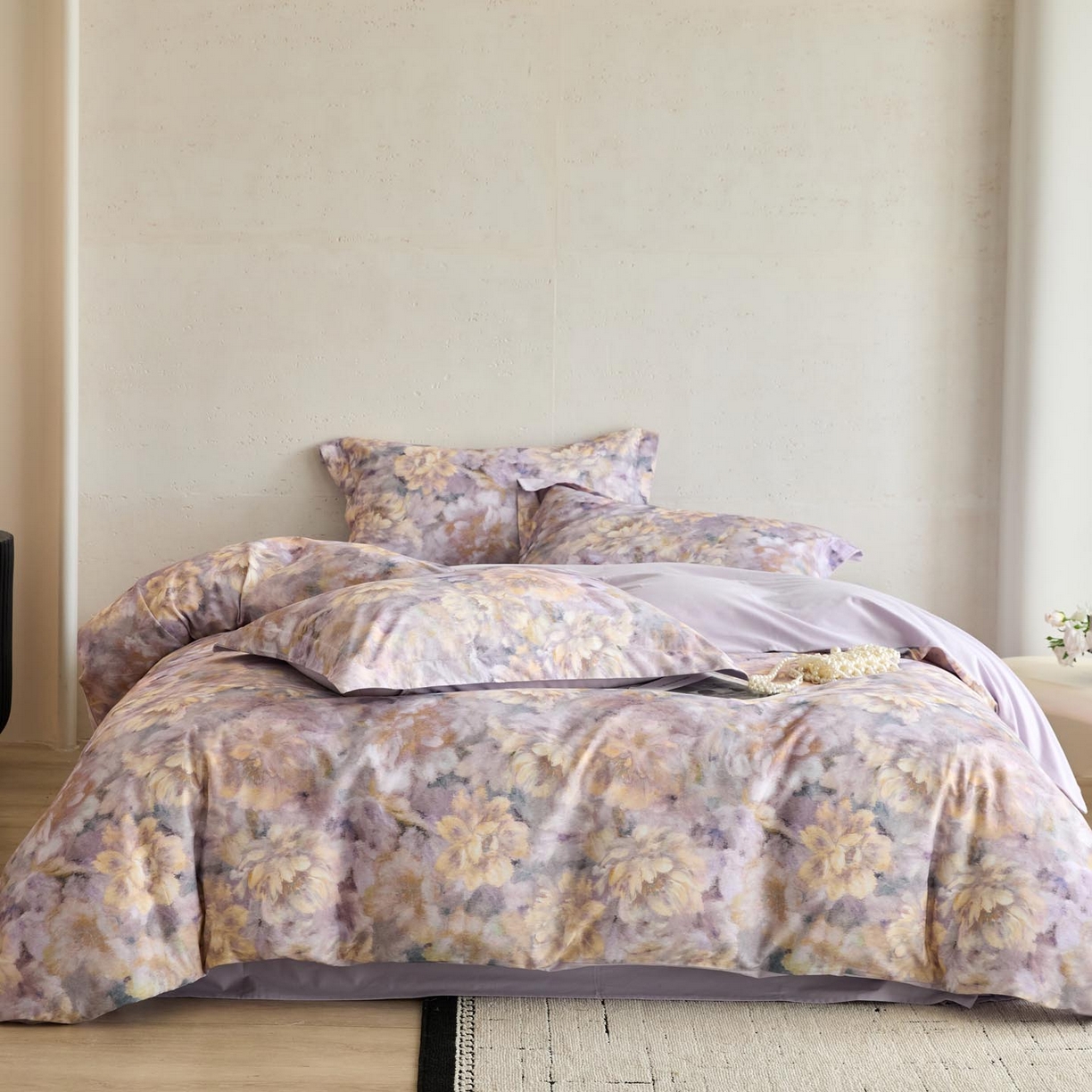 91家纺网 家纺一手货源 找家纺 涵宸家纺 2025新款50S磨毛基础款四件套【更多花型 联系商家电话：17798859966 微信同号，网站：www.hanchenjf.com】 织春涧