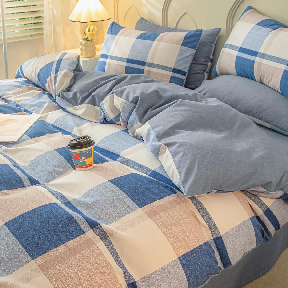 91家纺网 家纺一手货源 找家纺 涵宸家纺 2025新款原棉加厚磨毛印花四件套 普罗旺斯