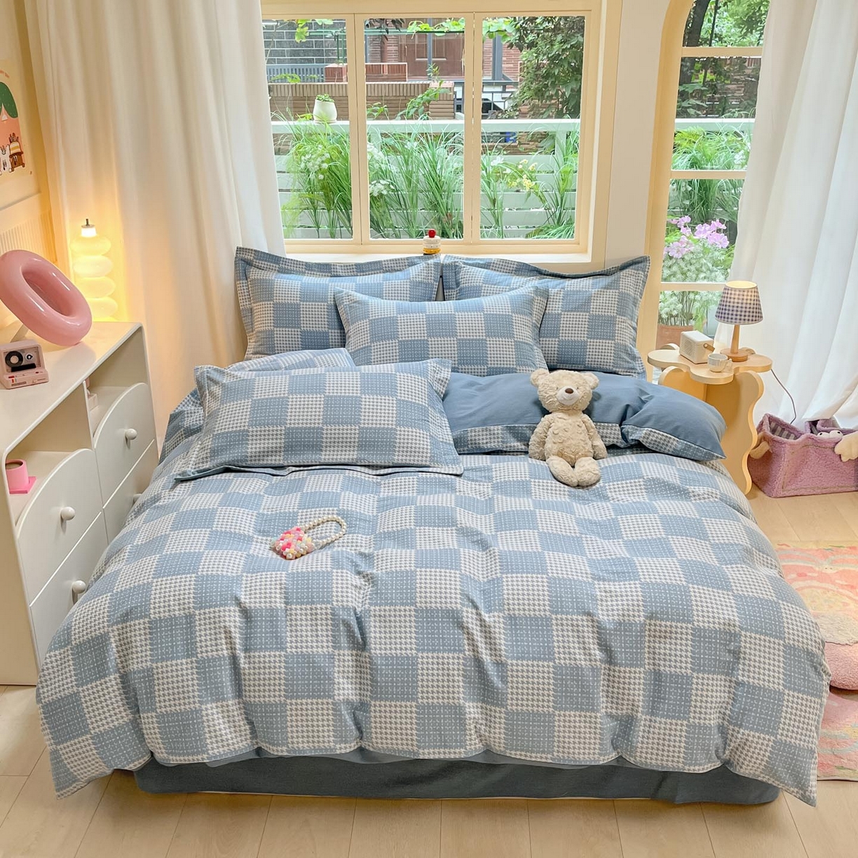 涵宸家纺 2025新款原棉加厚磨毛印花四件套 千星