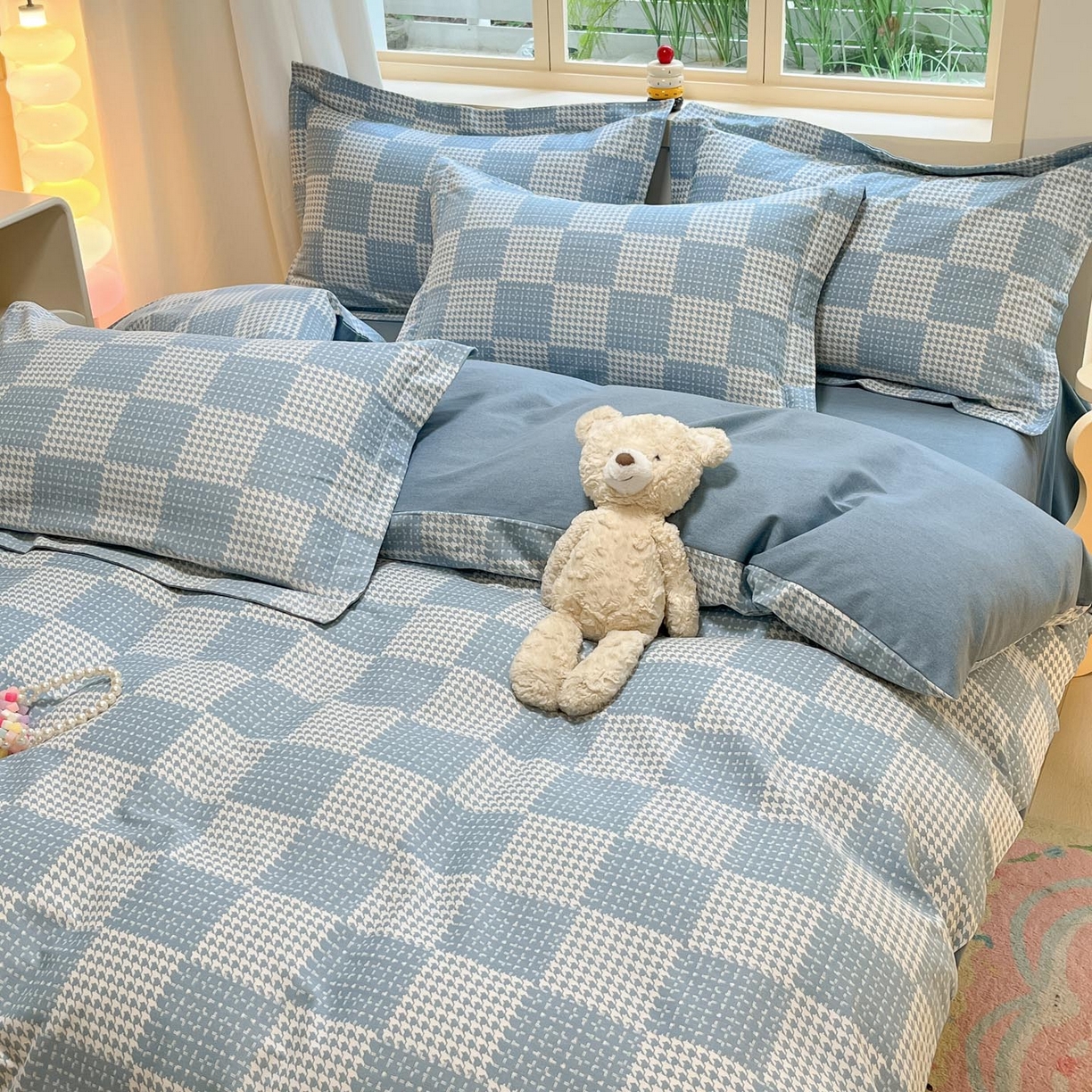 91家纺网 家纺一手货源 找家纺 涵宸家纺 2025新款原棉加厚磨毛印花四件套 千星