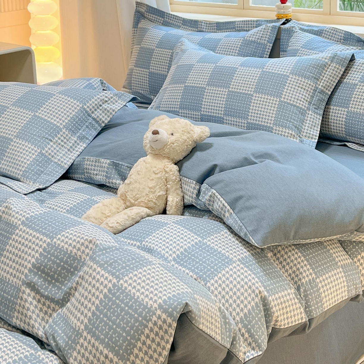 91家纺网 家纺一手货源 找家纺 涵宸家纺 2025新款原棉加厚磨毛印花四件套 千星