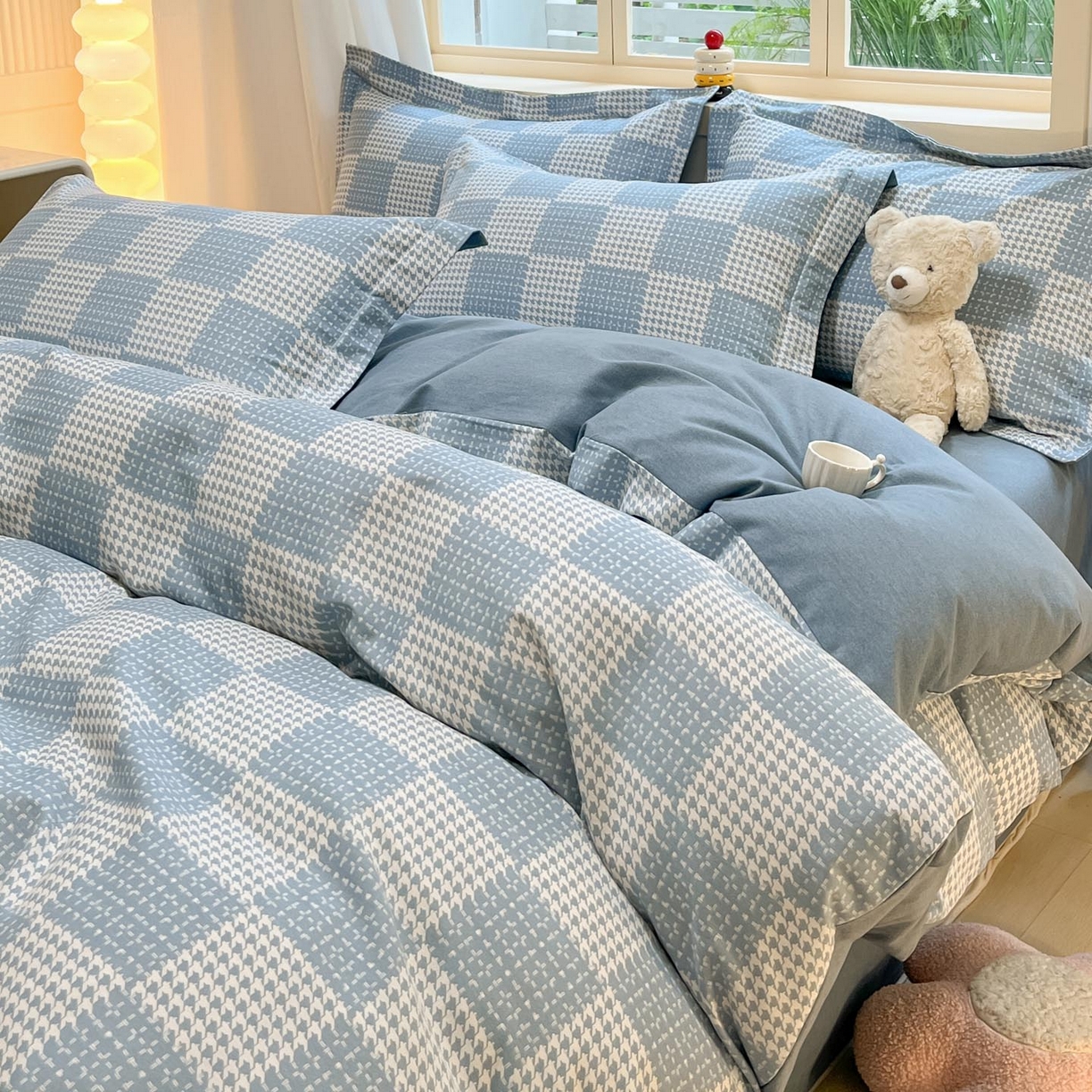 91家纺网 家纺一手货源 找家纺 涵宸家纺 2025新款原棉加厚磨毛印花四件套 千星